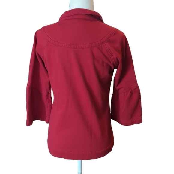 Twisted Hearts Y2K retro Cherry Girl red knit snap front  fleece jacket sz M - Picture 2 of 9